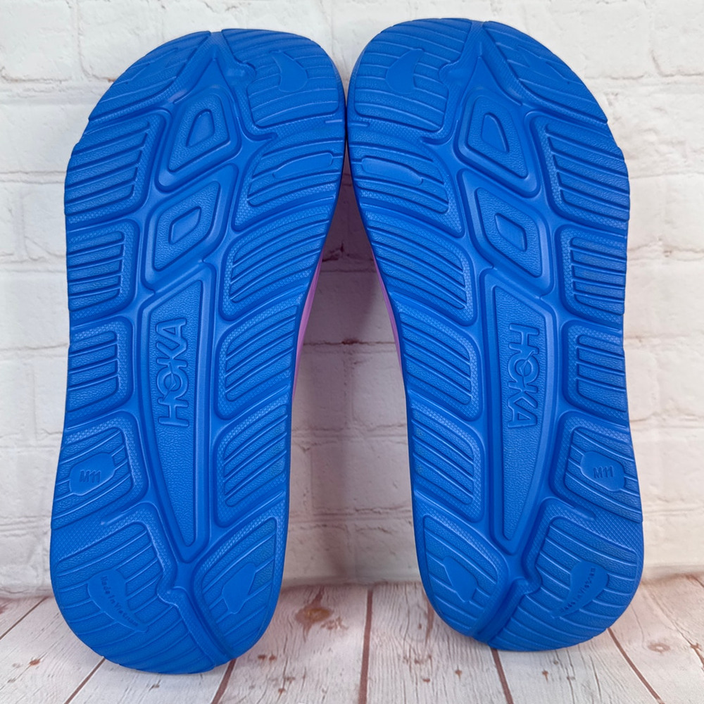 Hoka Ora Recovery Slide 3 Cyclamen/Coastal Sky Sandals Mens Size 11 - Picture 9 of 9